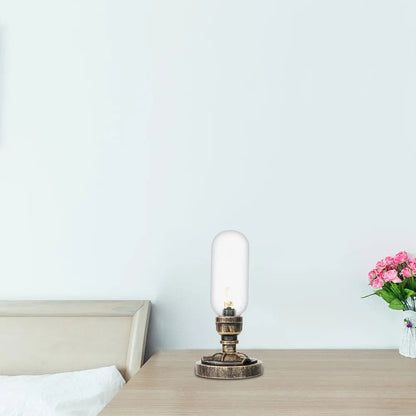 Industrial Design Table Lamp with Metal Pipe - LED Lighting