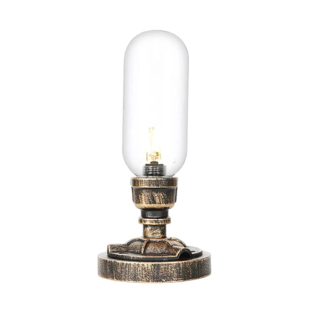 Industrial Design Table Lamp with Metal Pipe - LED Lighting