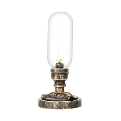 Industrial Design Table Lamp with Metal Pipe - LED Lighting
