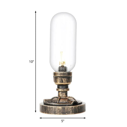 Industrial Design Table Lamp with Metal Pipe - LED Lighting