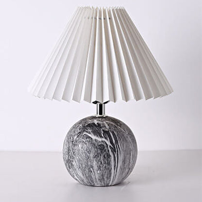 Vintage Fabric Shade Ceramic 1-Light Table Lamp Australia
