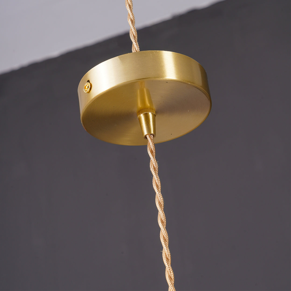 Elegant Hibiscus Glass Pendant Light – Timeless Brass and Glass Design