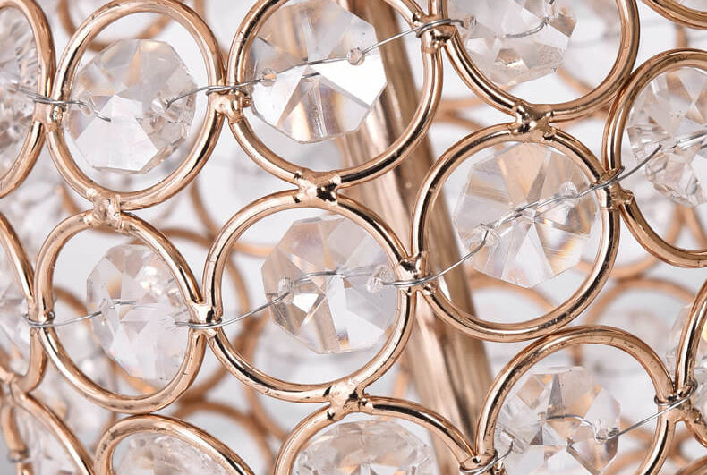 European Crystal Fabric Creative Pattern Design 1-Light Table Lamp