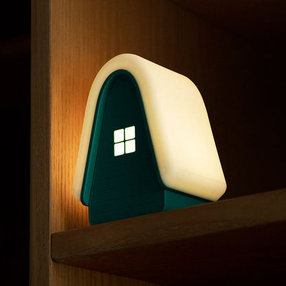 Modern Cartoon Snow House Silicone USB Rechargeable LED Table Lamp