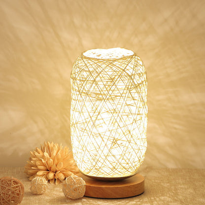 Kreative Twine Rattan Ball LED Dimmable Decorative Table Lamp