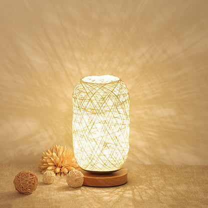 Kreative Twine Rattan Ball LED Dimmable Decorative Table Lamp