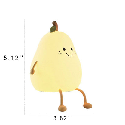 Kreatives Obst Pear Silicone LED Night Light USB Table Lamp