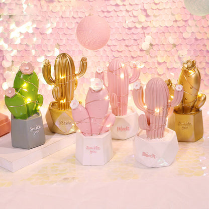 Kaktus Dream Star Light Resin Ornament Night Light Table Lamp