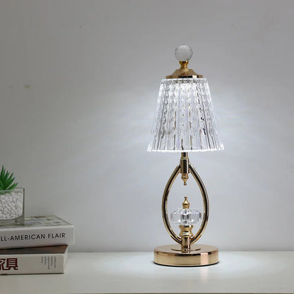 Frendorf Gold Crystal Table Lamp with Dimming Feature