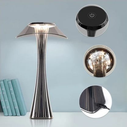 LED Diamond Table Lamp - Amie Glow, Dimmable & Stylish
