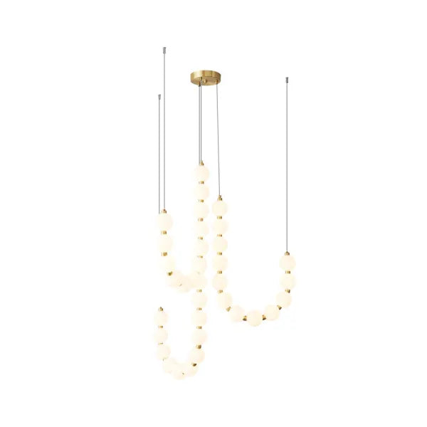 Luxury White Necklace Chandelier - Elegant LED Design