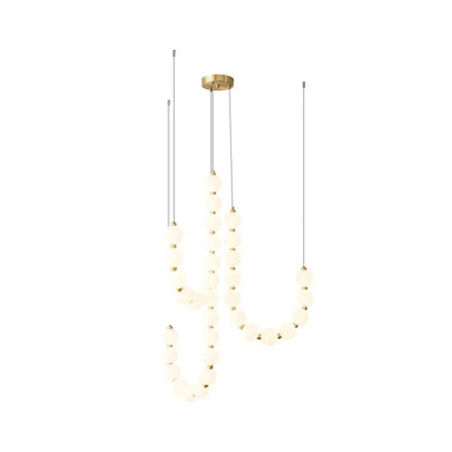 Luxury White Necklace Chandelier - Elegant LED Design