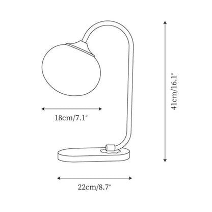 Marshmallow Metal Glass Table Lamp