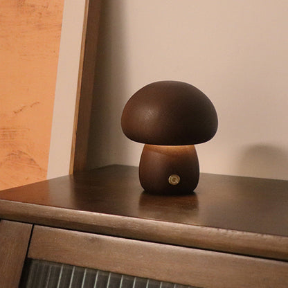 MushLight - Wooden Mushroom LED Night Light for Kids