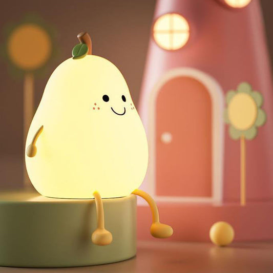 Kreatives Obst Pear Silicone LED Night Light USB Table Lamp