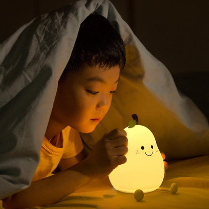 Kreatives Obst Pear Silicone LED Night Light USB Table Lamp
