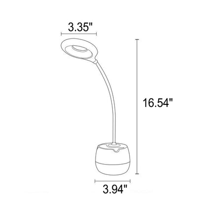 Kreative Einfachheit White LED Touch Rechargeable USB Desk Lamp