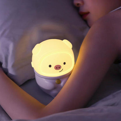 Cartoon Creative Silicone Panda Pig USB LED Night Light Lamp