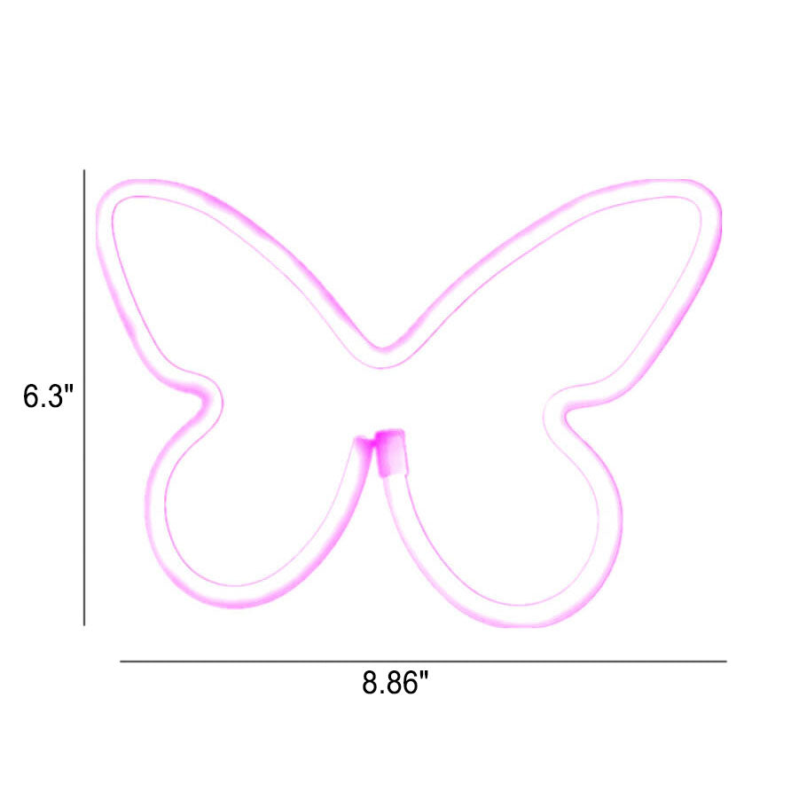 Kreative Neon Butterfly LED Battery/USB Decorative Light