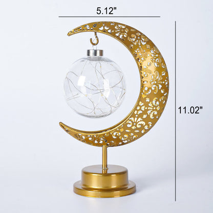 Muslim Festival Iron Moon Light Orb LED Table Lamp