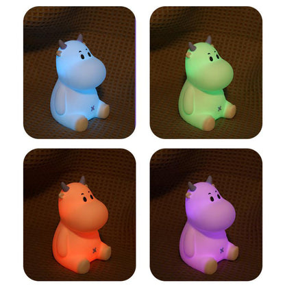 Modern Creative Cute Cow Silicone USB Rechargeable Night Light Table Lamp