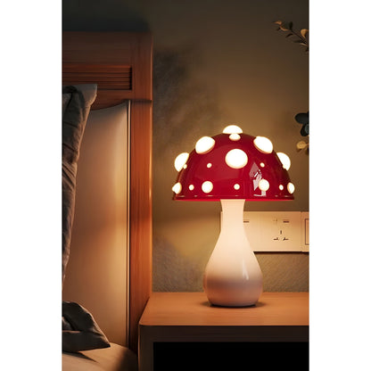 Decorative Mushroom Table Lamp - Dimmable LED Light, USB-C