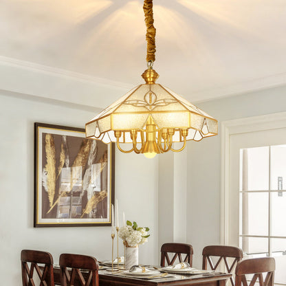 Nickel Geometric Shaped Chandelier - Modern LED Lighting Decor