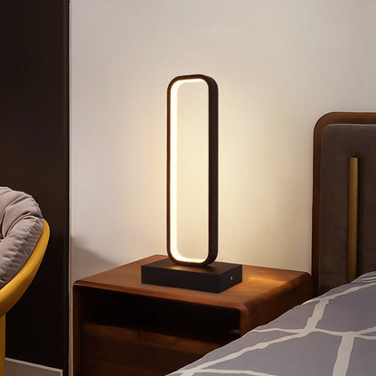 SimpleLED - Black Metal Bedside Lamp, Dimmable LED Design