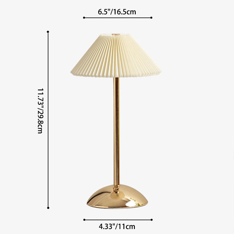 Contemporary Scandinavian Rechargeable Cone LED Table Lamp for Bedroom