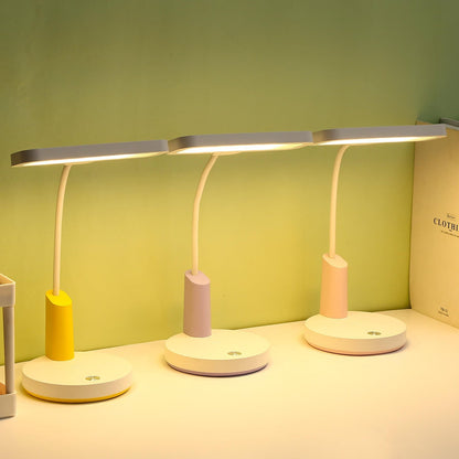 Einfache Long Shadow Round Base Touch Charge LED Desk Lamp