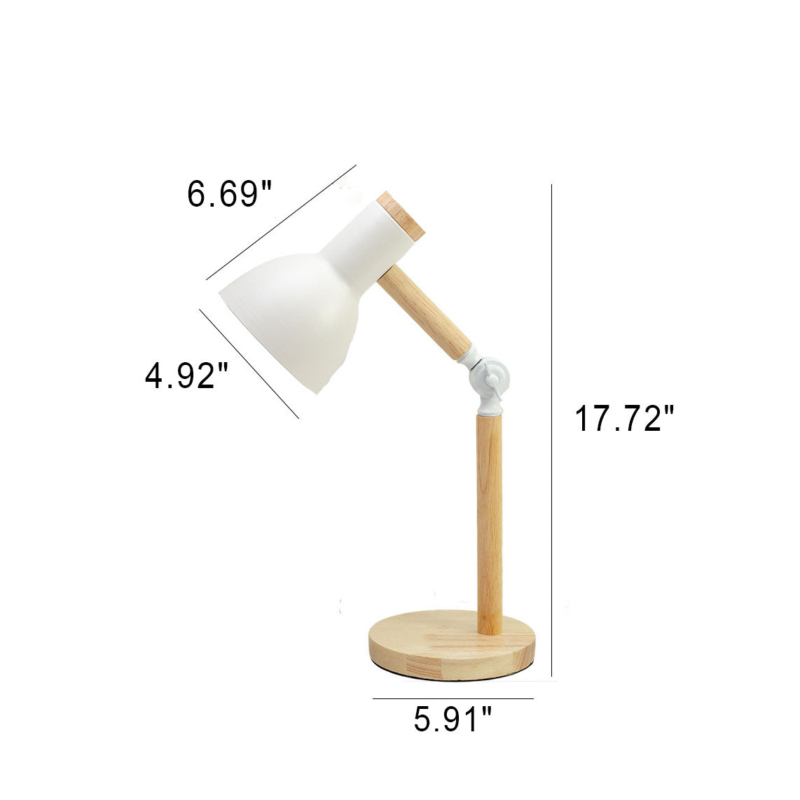 Modern Minimalist Rotatable Wood Iron LED Table Lamp
