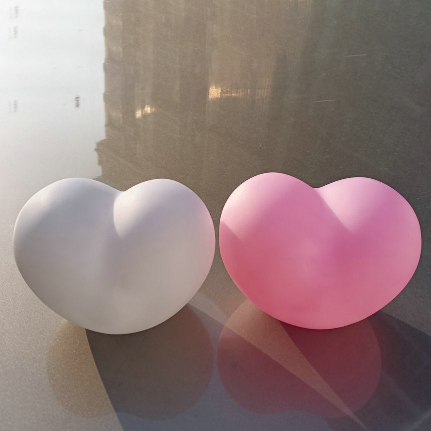 Moderne Silicone Creative Heart LED Night Light Table Lamp