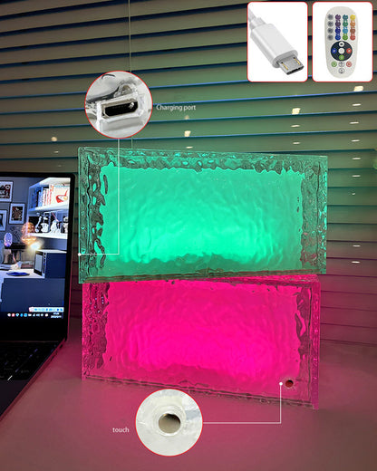 Kreative Ice Cube Acrylic RGB LED Decorative Table Lamp