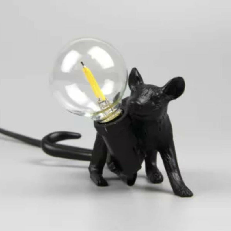 Decorative Bare Bulb Table Lamp Resin 1-Light Nightstand Lamp