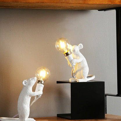 Mice Shaped Mini Desk Lamp Resin 1 Head Kids Night Light