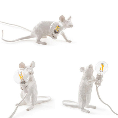 Mice Shaped Mini Desk Lamp Resin 1 Head Kids Night Light