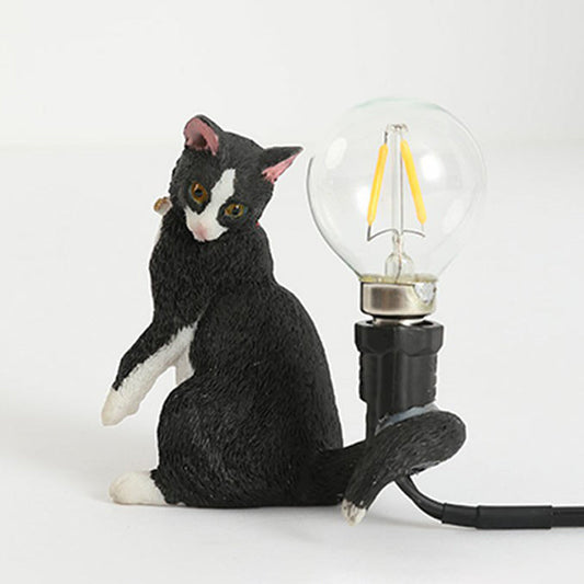 Kitten Table Lamp Decorative Resin 1 Bulb Kids Room Lamp