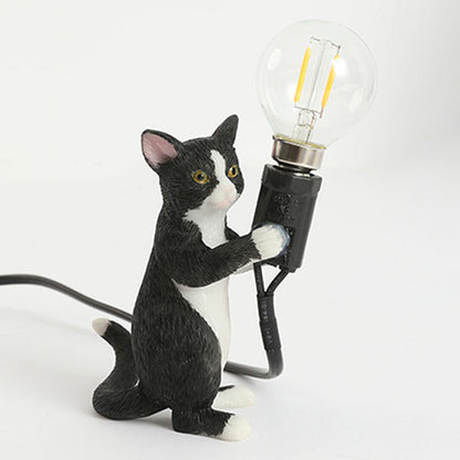 Kitten Table Lamp Decorative Resin 1 Bulb Kids Room Lamp
