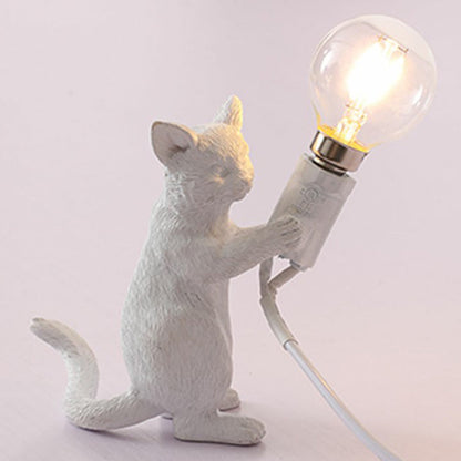 Kitten Night Lamp Decorative Resin 1 Bulb Kids Room Lamp