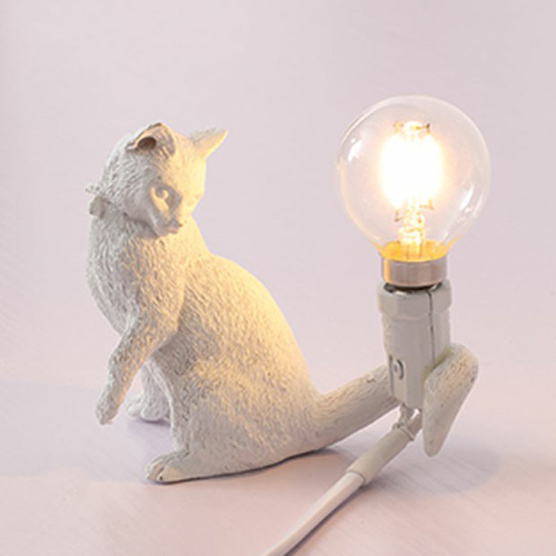 Kitten Table Lamp Decorative Resin 1 Bulb Kids Room Lamp