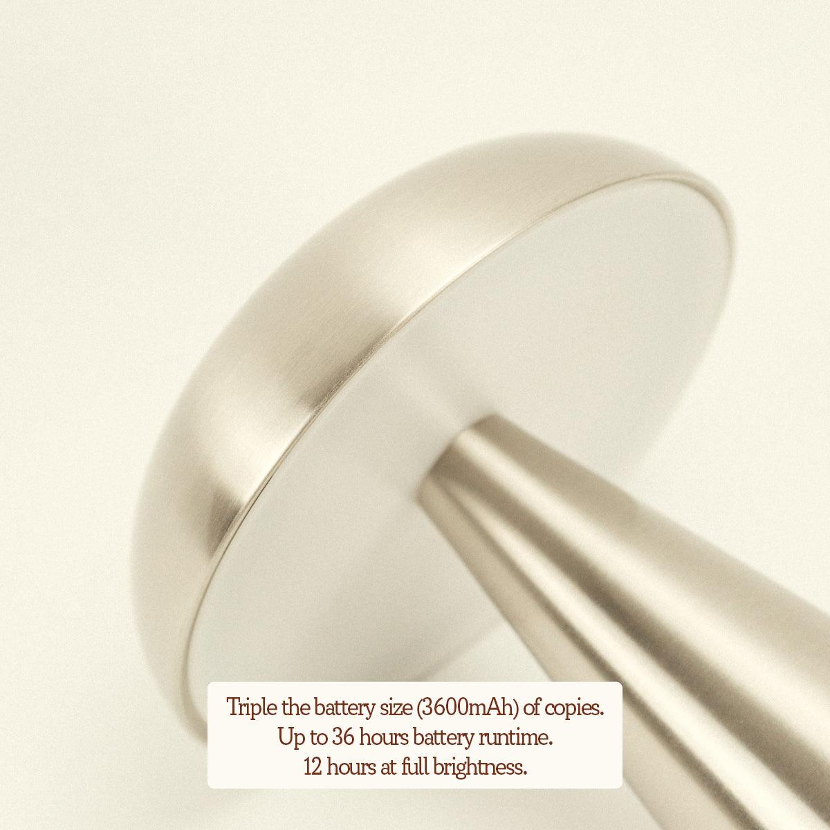 Portable Rechargeable Touch Lamp - Sleek Metal Design with Adjustable Lighting Brassy Gold