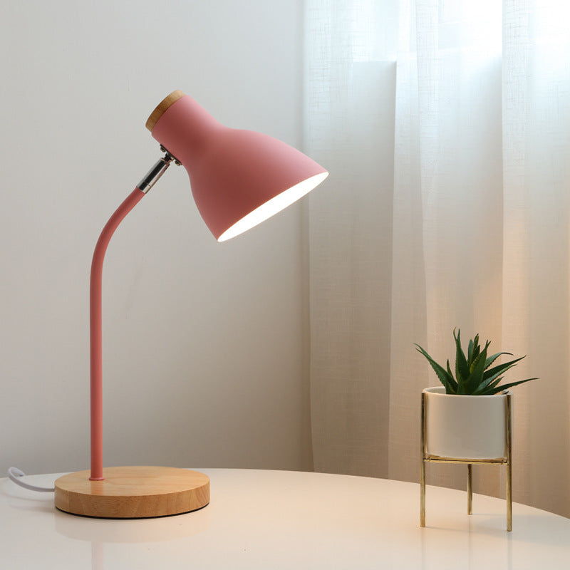 Macaron Metal 1-Light Adjustable Table Lamp Night Light for Kids