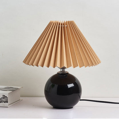 Minimalist Folded 1-Light Ceramic Table Lamp - LED Compatible