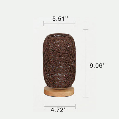 Kreative Twine Rattan Ball LED Dimmable Decorative Table Lamp