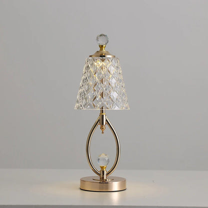 Frendorf Gold Crystal Table Lamp with Dimming Feature