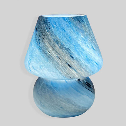 Kreative Handcrafted Glass Planet Design Mushroom Table Lamp