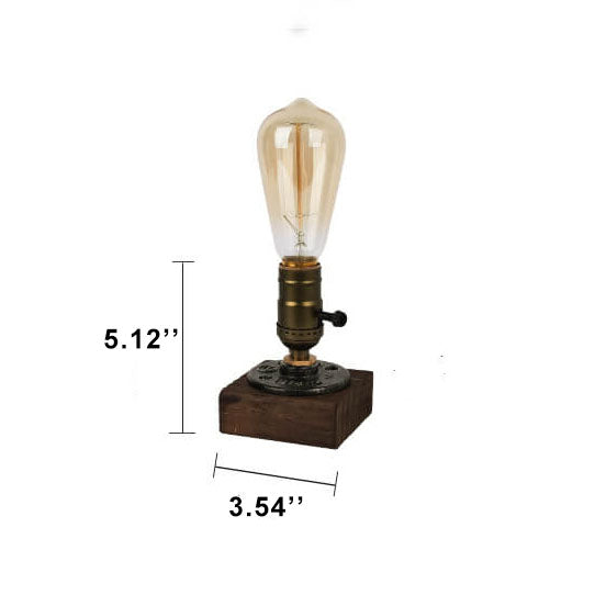 Vintage Industrial Iron Bulb 1-Light Table Lamp