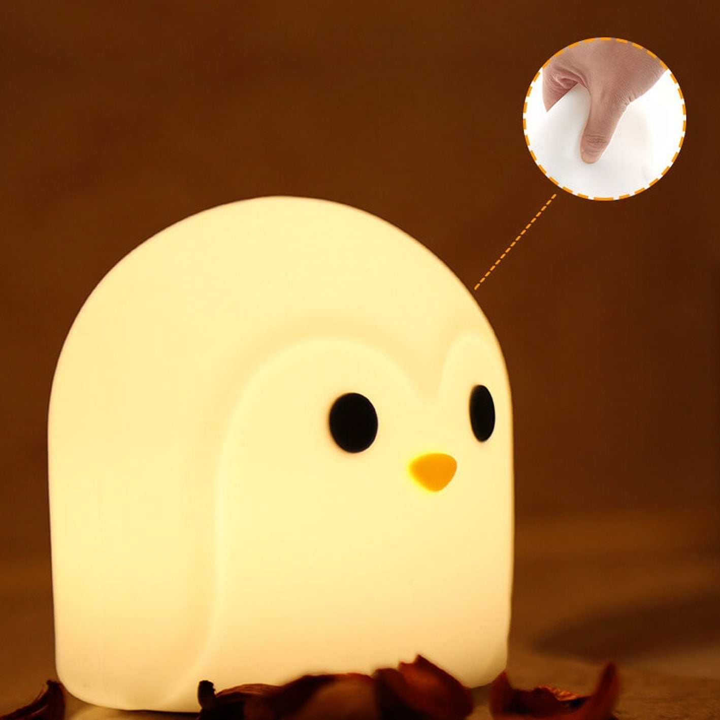 Kreative Bunte Penguin Silicone LED Desk Lamp - USB Rechargeable