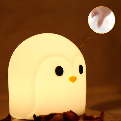 Kreative Bunte Penguin Silicone LED Desk Lamp - USB Rechargeable