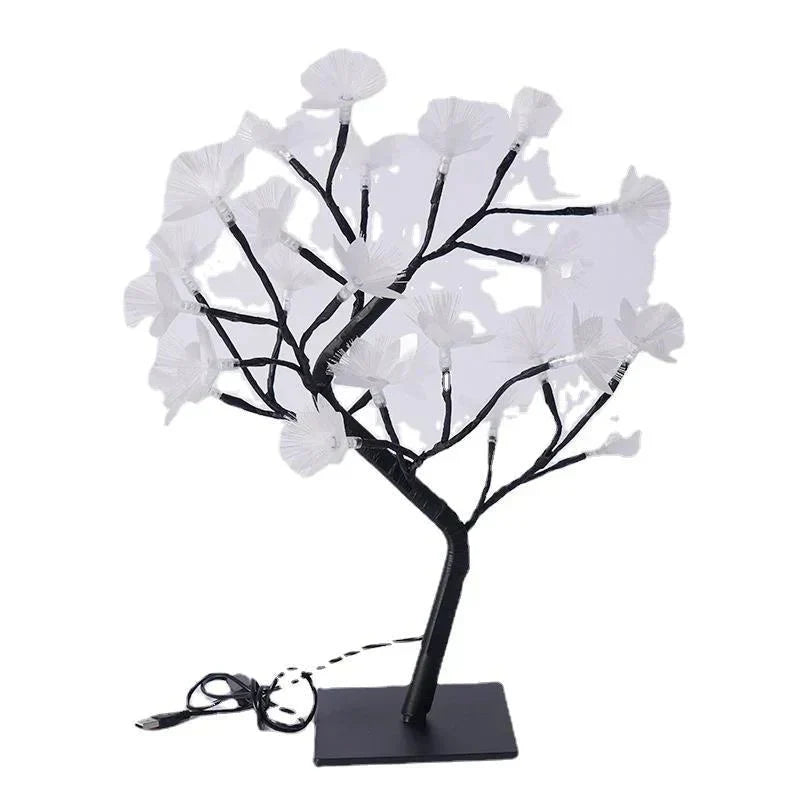 Frendorf White Birch Fiber Optic Flower Tree Light